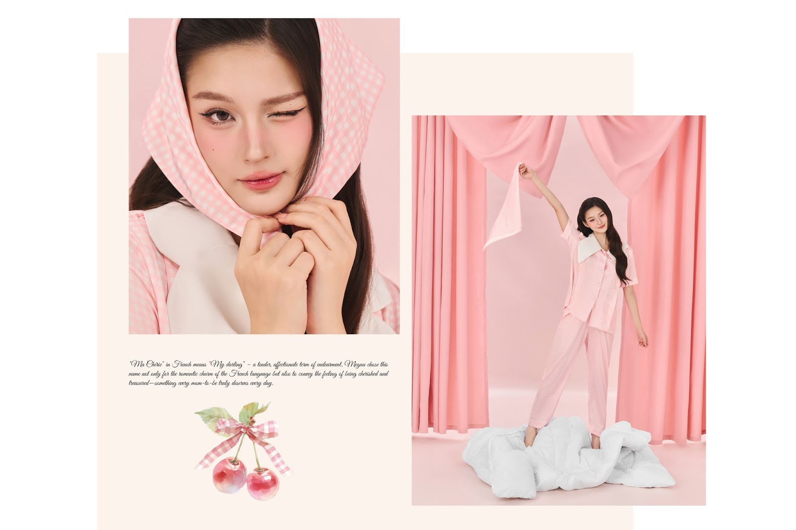 Nàng Bầu Tỏa Sáng Với Bộ Đồ Ngủ Hồng Pastel – Basic Mà Không Hề Đơn Điệu